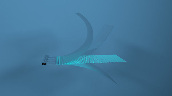 P10 Panel LED transparente suave de peso ligero 2,5 kg de alta transparencia 92% flexible