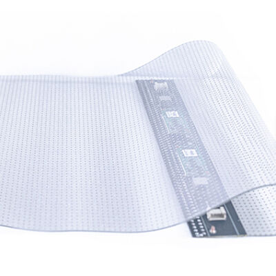Adhesive Holographic Transparent LED Film Screen 93% Transparency Curved Glass Display Panel
