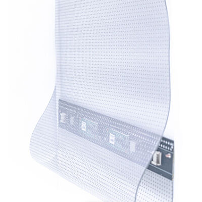 Flexible Transparent LED Film Display 2.5mm Ultra Thin Self-Adhesive Curved Screen for Glass P4 P10