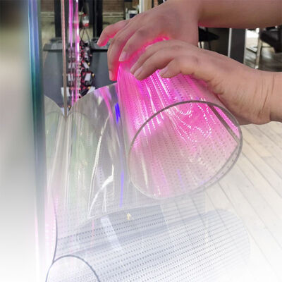 P6 Flexible Transparent LED Film Display 2.5mm Ultra Thin Self-Adhesive Screen for Shop Windows
