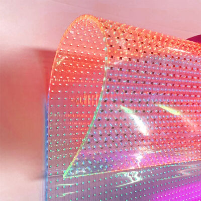 p5 Transparent LED Film Display 2.5mm Ultra-Thin Flexible Glass Screen 90%–95% High Transparency