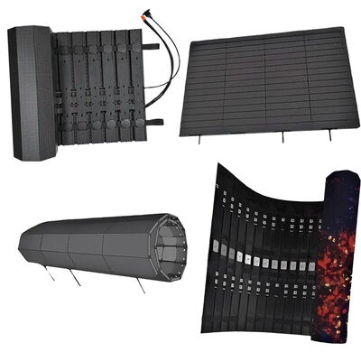 Motorized Roll Up LED Display Space Saving Retractable Screen for Retail Windows Showrooms